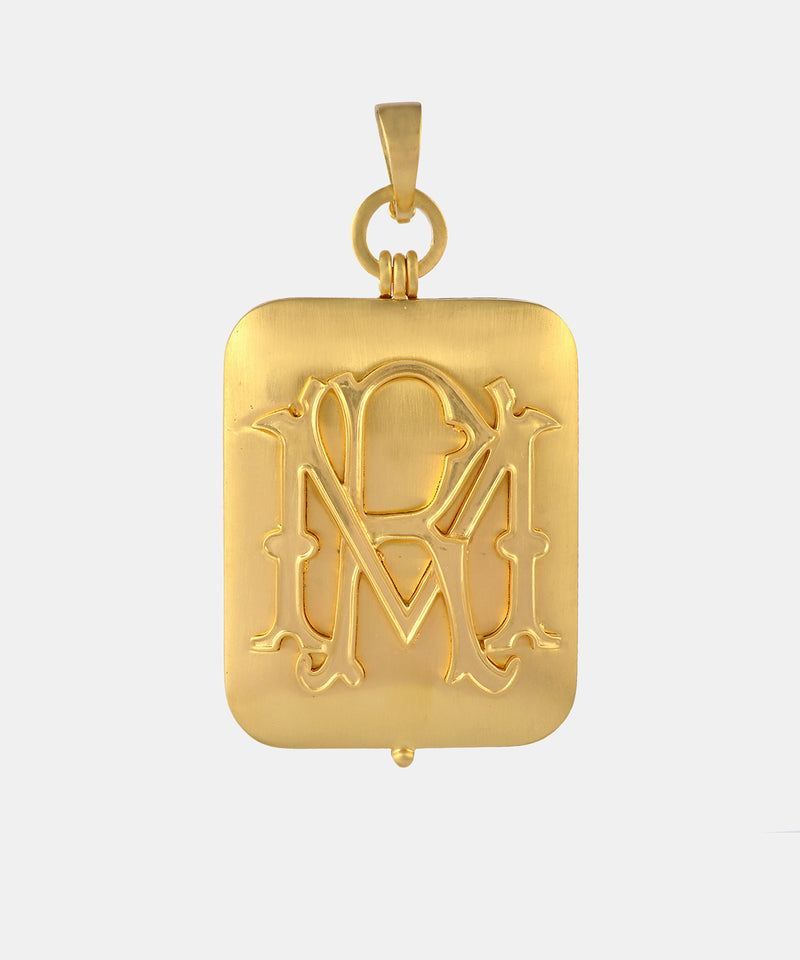 Gold Classic Large Monogram Locket