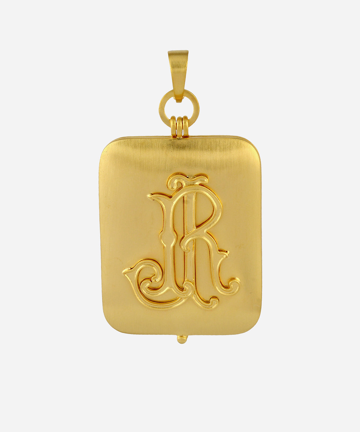 Gold Classic Large Monogram Locket
