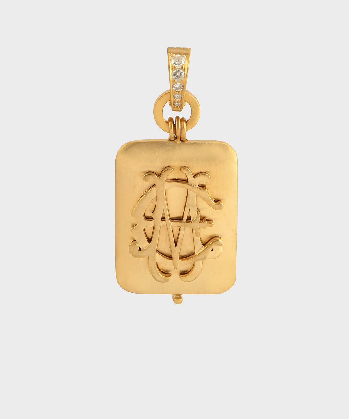 Gold Classic Medium Monogram Locket