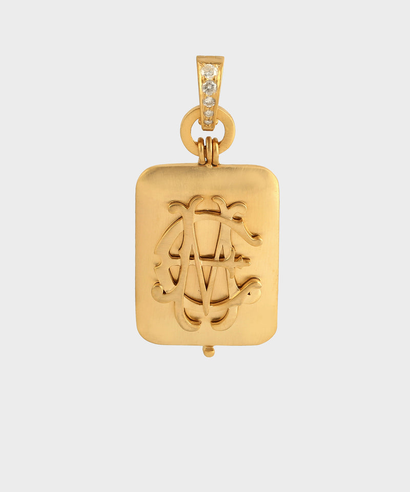 Gold Classic Medium Monogram Locket
