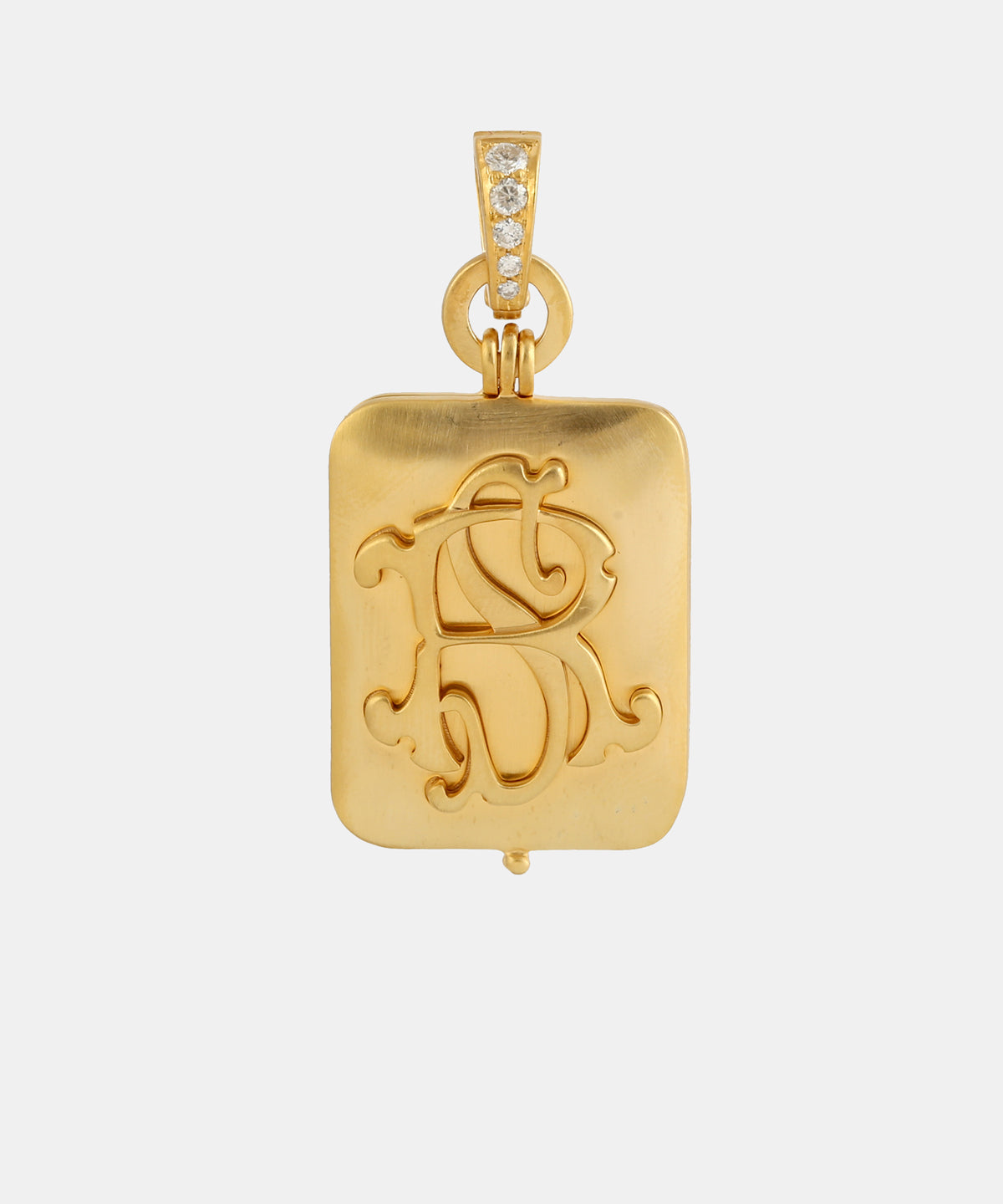 Gold Classic Medium Monogram Locket