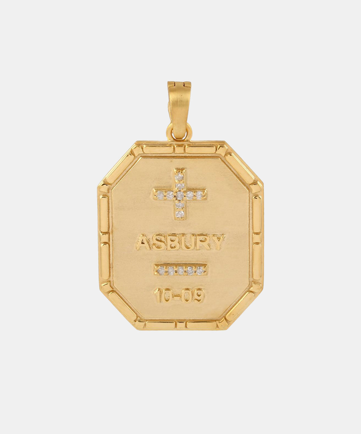 Gold Clipped Charm With Diamonds