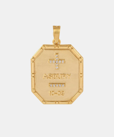 Gold Clipped Charm With Diamonds