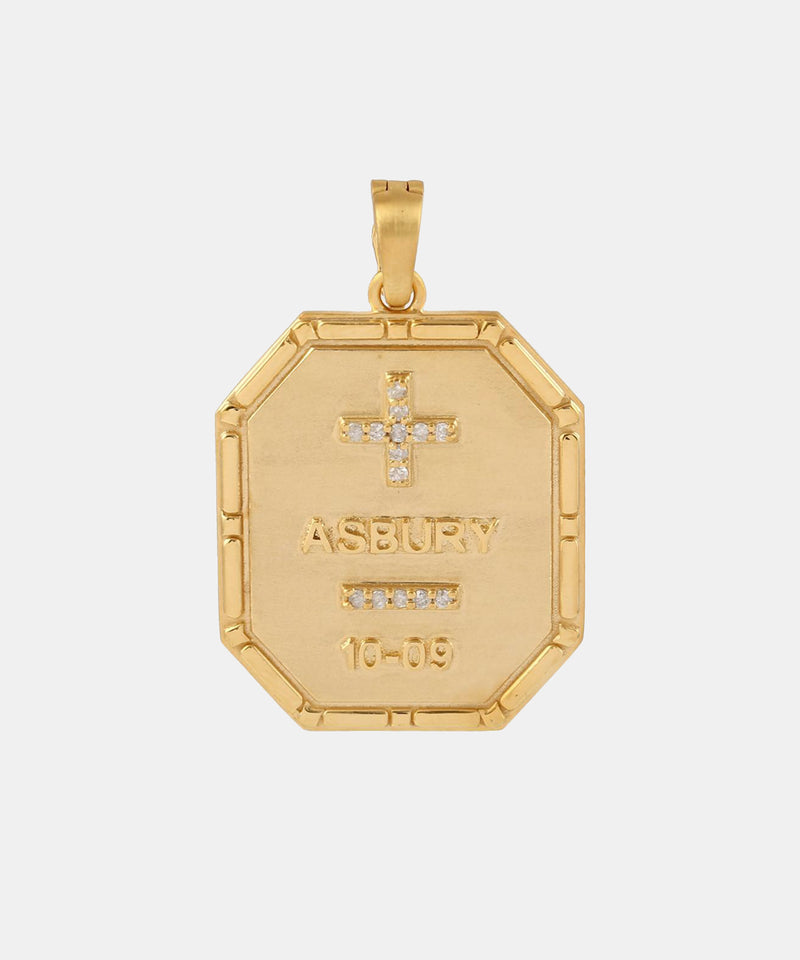 Gold Clipped Charm With Diamonds