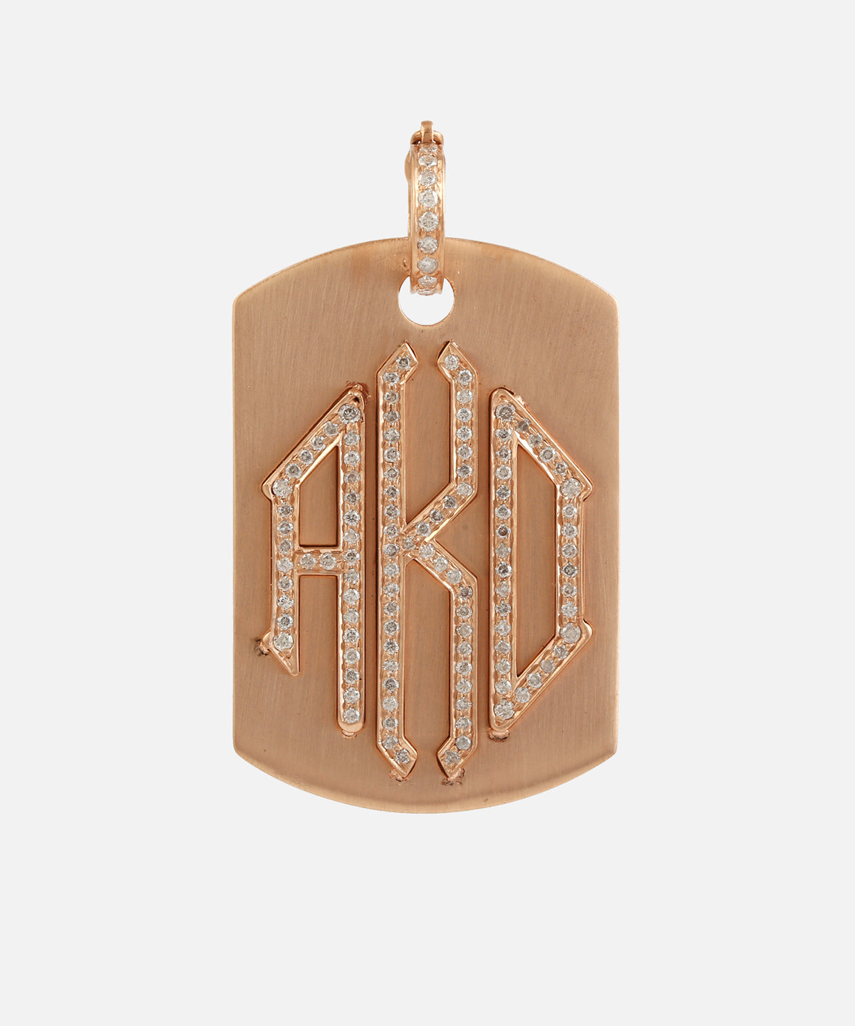 Gold Dog Tag With Diamonds