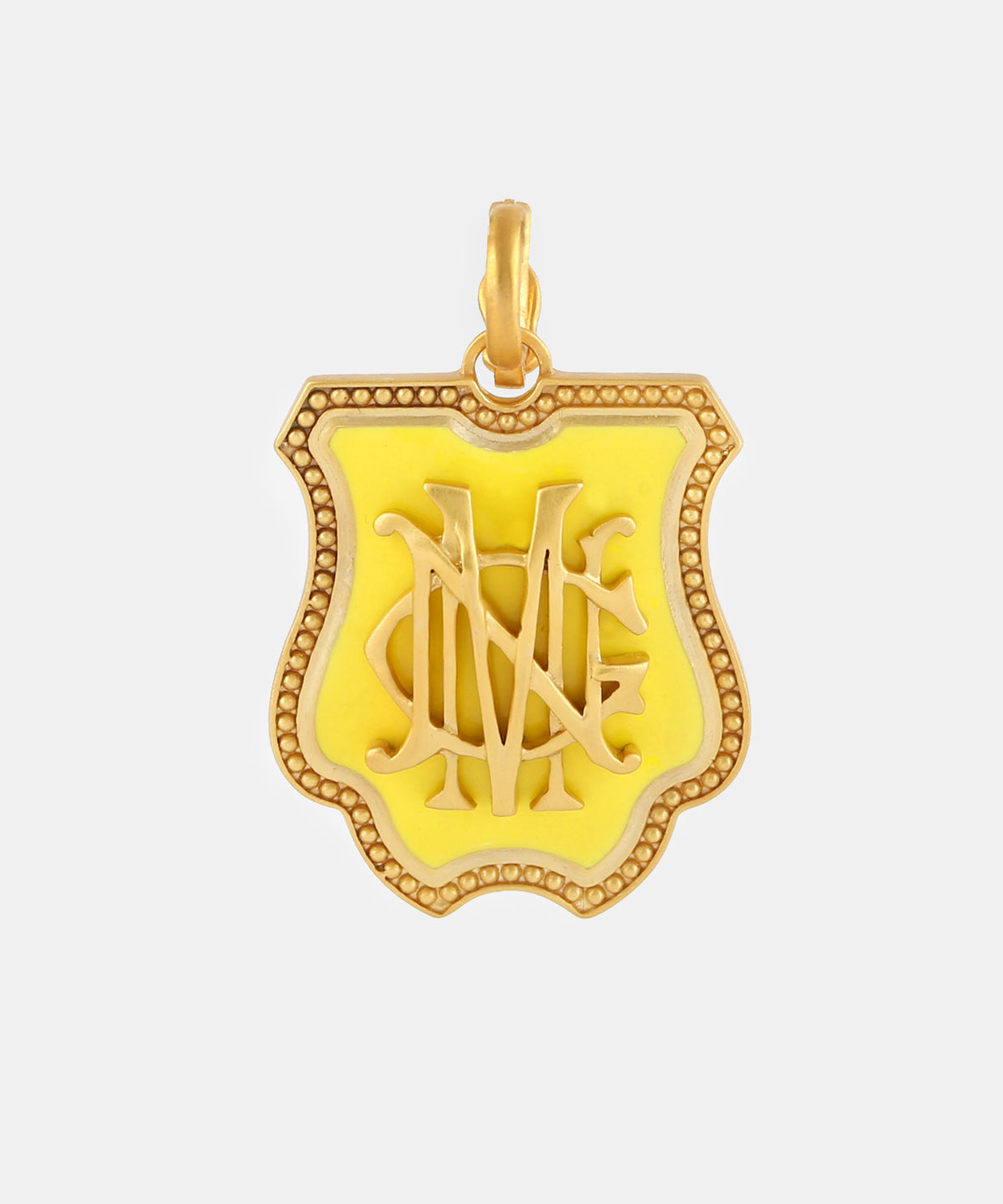 Gold Elizabethan Monogram Charm With Enamel