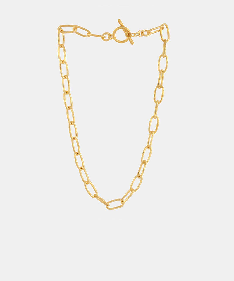 Gold Hand-Hammered 18" Medium Chain