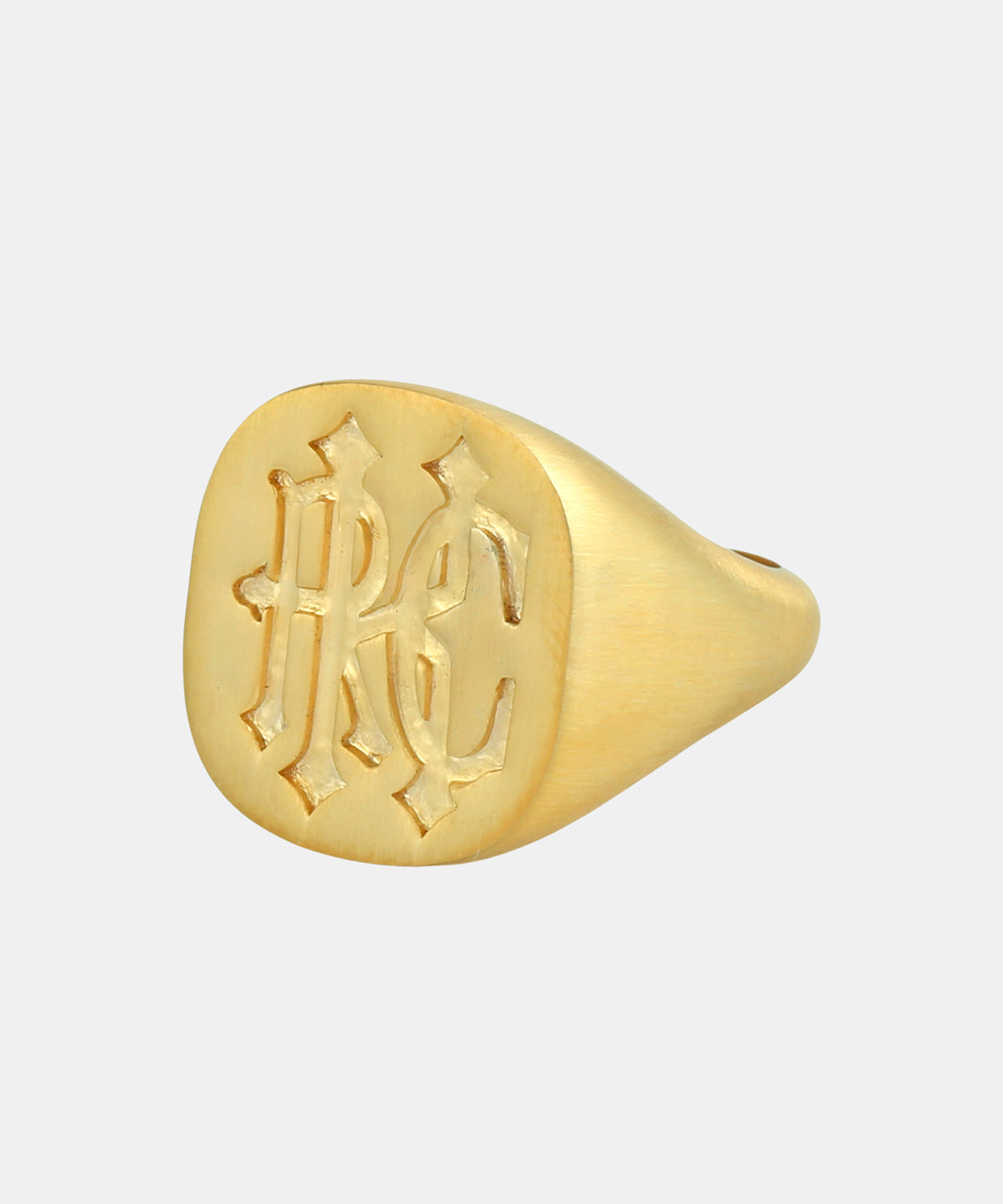 Gold Monogram Signet Ring