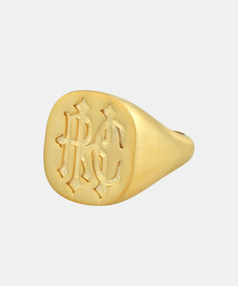 Gold Monogram Signet Ring
