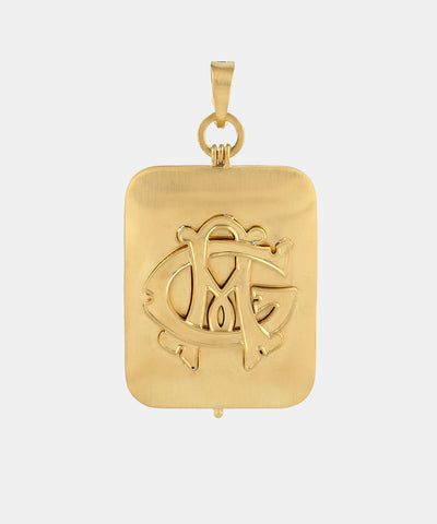 Gold Classic Large Monogram Locket