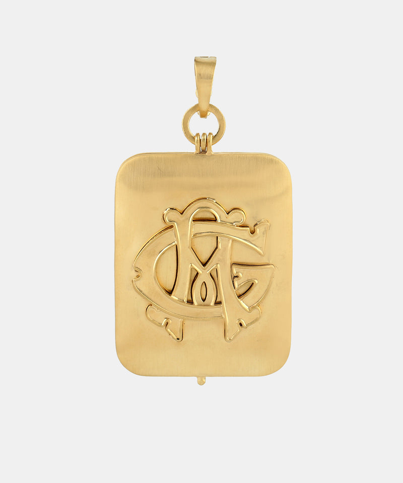 Gold Classic Large Monogram Locket