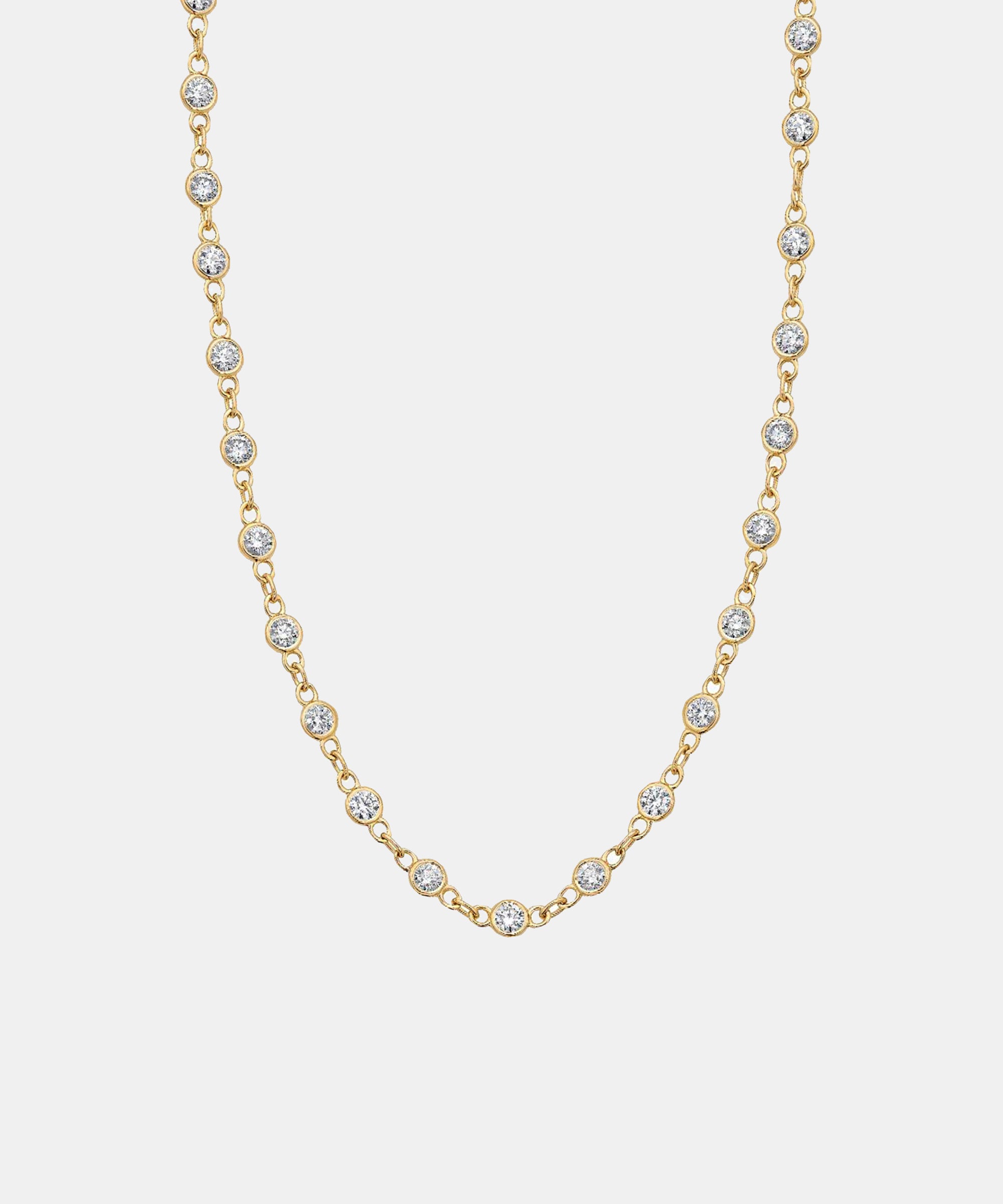 Gold 16" Diamonds By The Yard Chain
