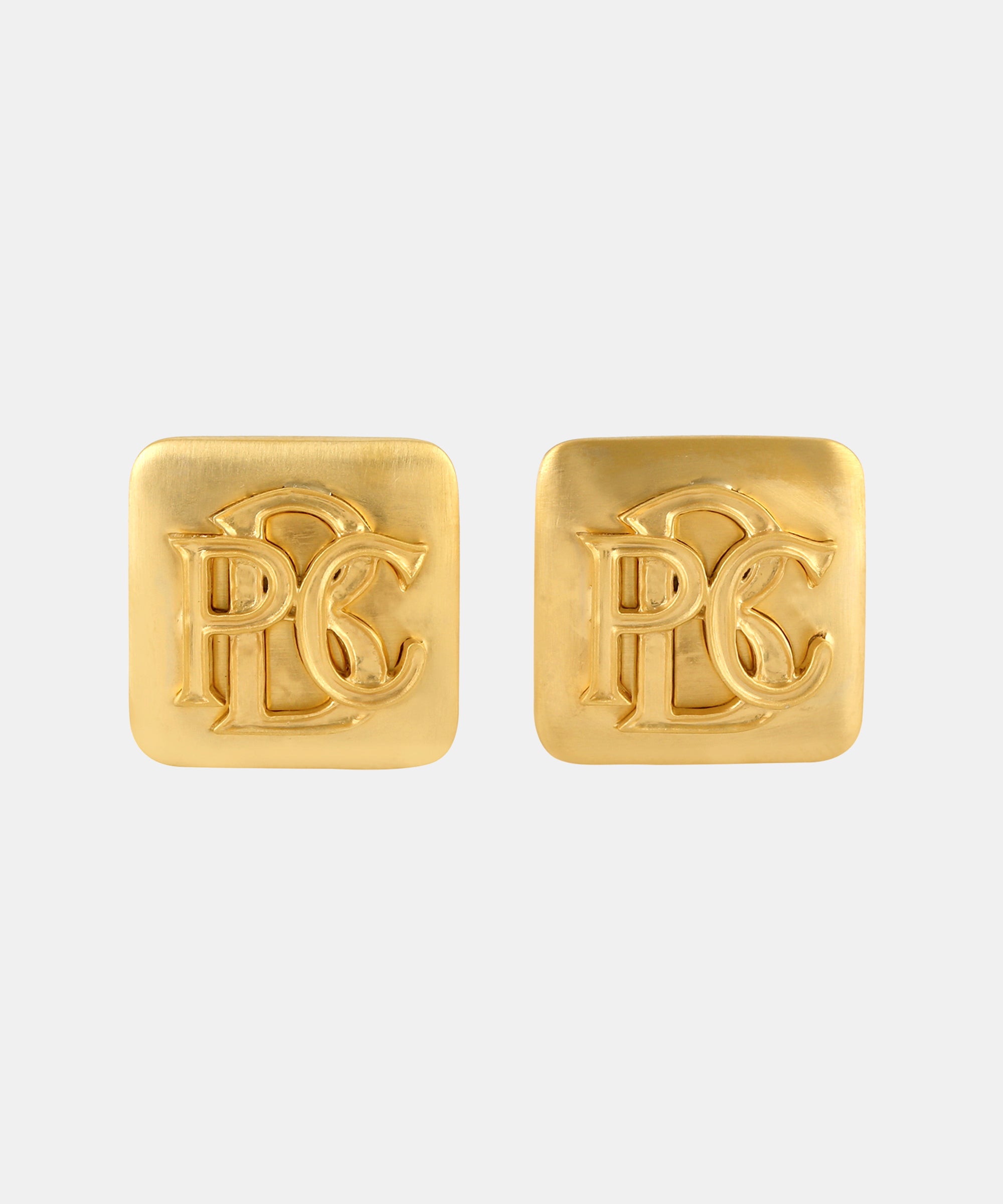 Gold Monogram Cufflinks