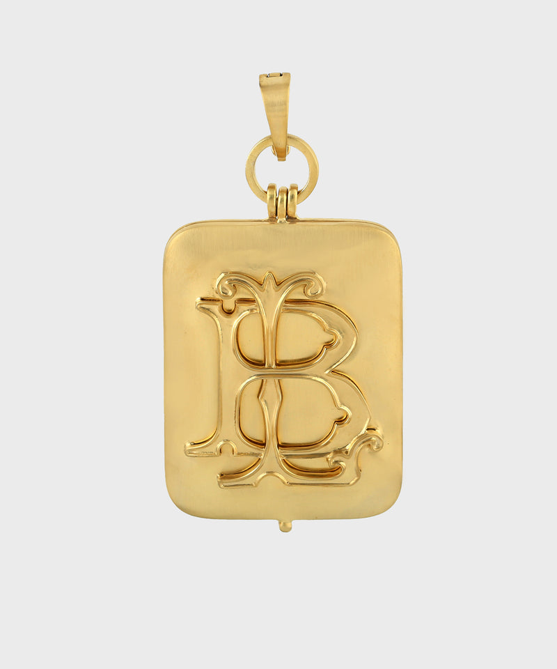 Gold Classic Large Monogram Locket