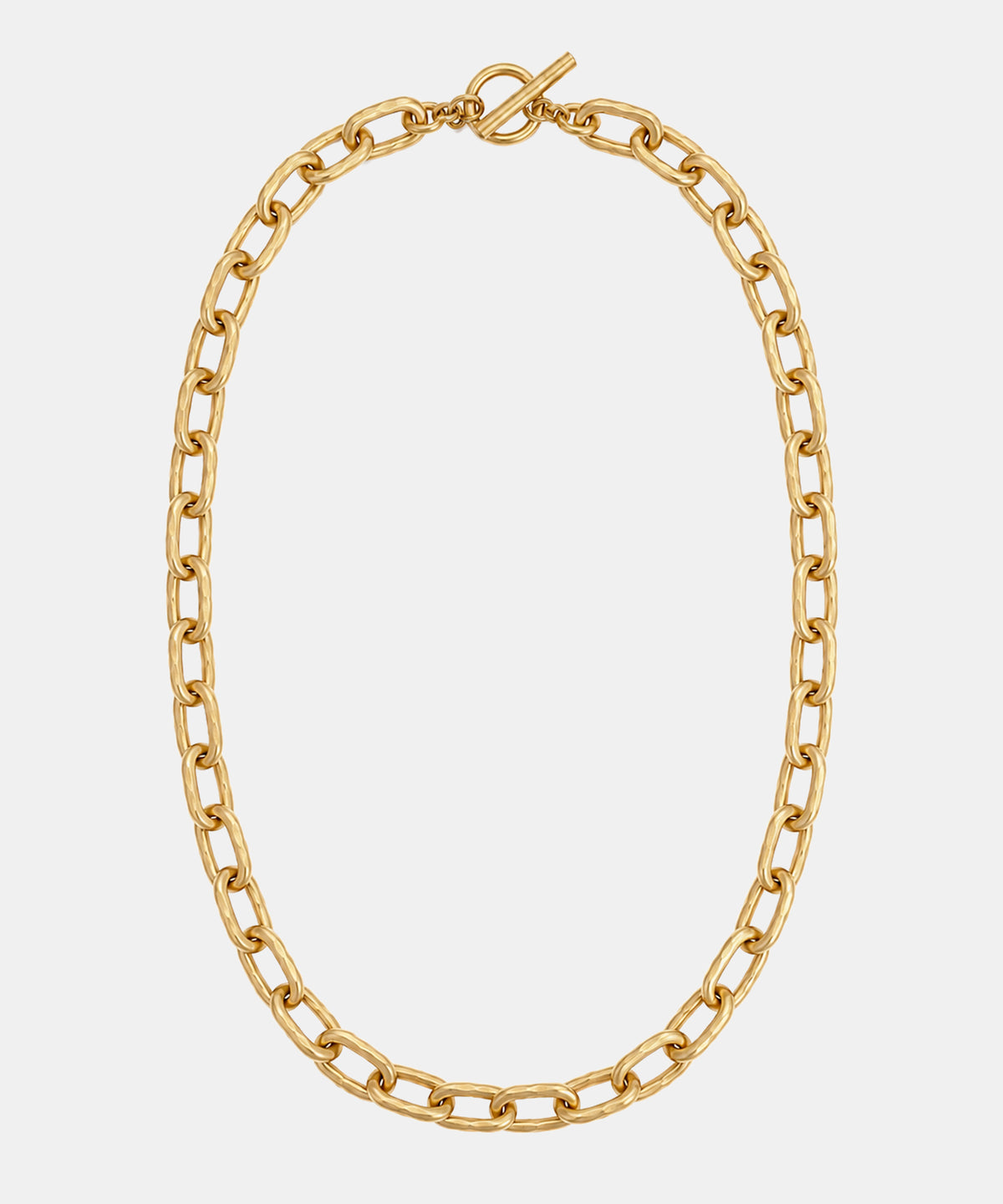 Gold Hand-Hammered 18" Chunky Chain
