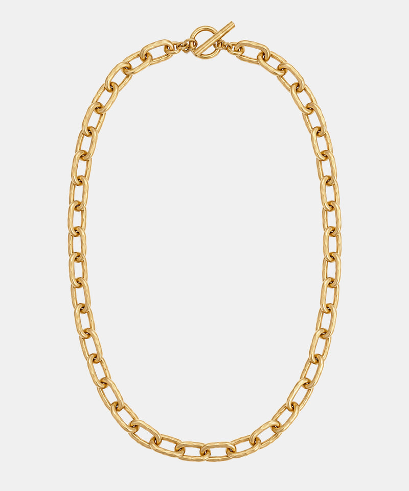 Gold Hand-Hammered 18" Chunky Chain