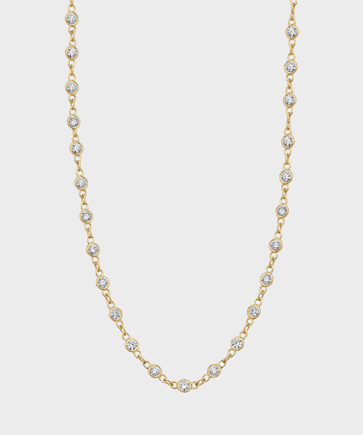 Gold 18" Diamonds By The Yard Chain