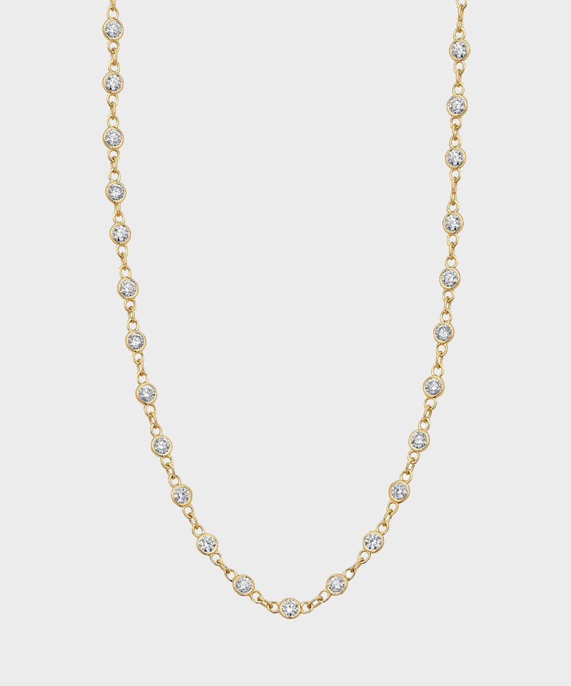 Gold 18" Diamonds By The Yard Chain