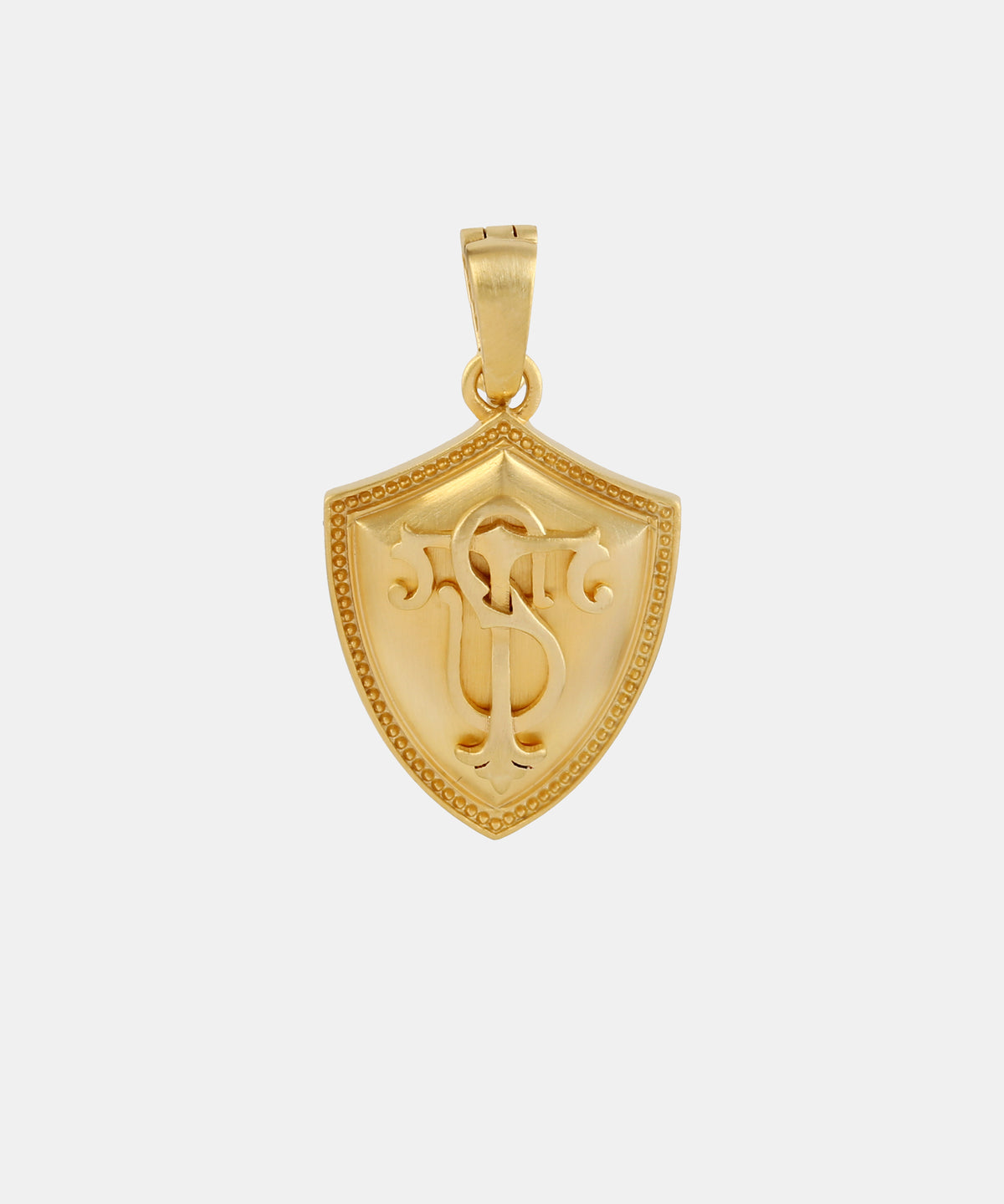 Gold Baby Shield Monogram Charm