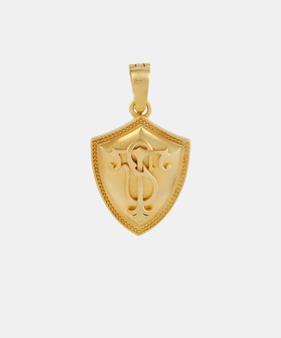 Gold Baby Shield Monogram Charm