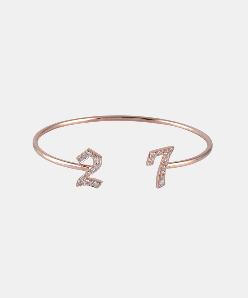 Gold Initials Bracelet With Diamonds