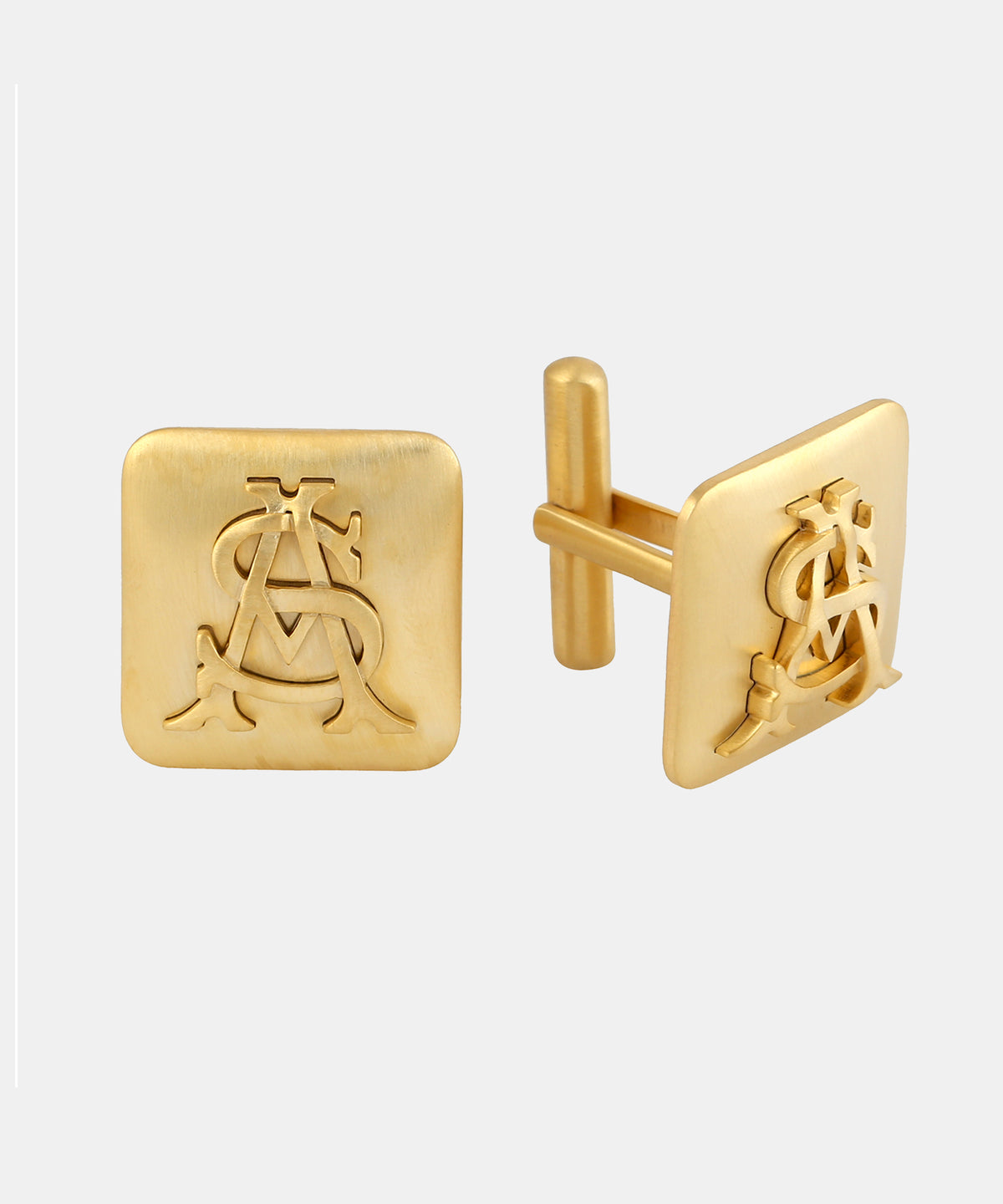 Gold Monogram Cufflinks
