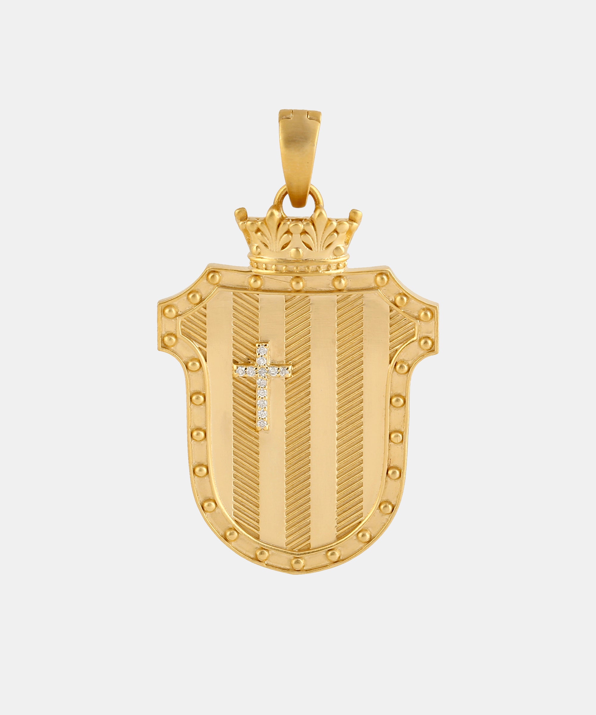 Gold Queen Ann Charm With Diamonds